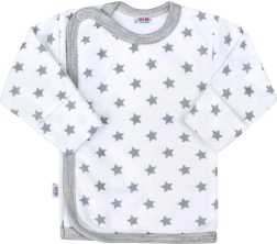 Kojenecká košilka New Baby Classic II šedá s hvězdičkami