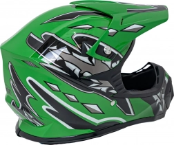 zelená enduro motokrosová helma
