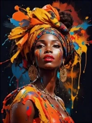 Diamantové malování Afričanka II 30 × 40 cm