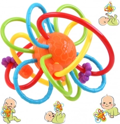 Senzorické kousátko pro miminko s chrastítkem – Varianta A