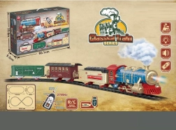 Elektrická vláčkodráha 25 dílů se světly a zvuky
