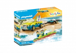 PLAYMOBIL FAMILY FUN plážové auto s lodním přívěsem