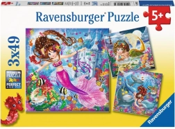 Ravensburger puzzle Kouzelné mořské panny 3×49 dílků