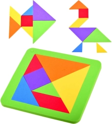 Pěnové puzzle tangram – barevná logická skládačka