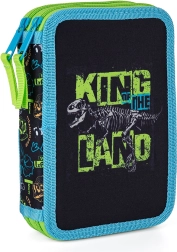 Dvoupatrový školní penál Premium dinosaurus