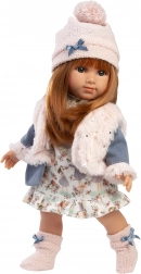 Realistická panenka s měkkým látkovým tělem 35 cm Llorens NICOLE