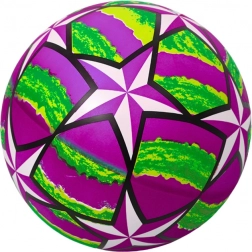 Fialový gumový míč se svítícími hvězdičkami 24 cm