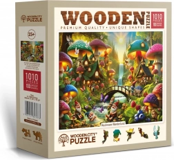 Dřevěné puzzle Wooden City Houbová říše divů 1010 dílků