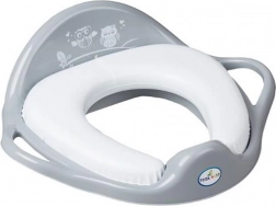 Dětské měkké WC sedátko Sovy, šedé