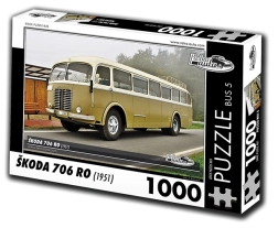 RETRO-AUTA Puzzle Autobus Škoda 706 RO (1951) 1000 dílků