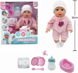 panenka 35 cm pije a čůrá tosia s doplňky