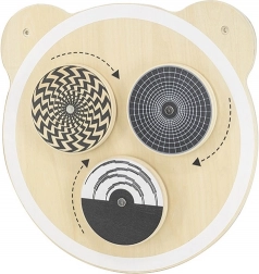 Dřevěná nástěnná deska s rotujícími body