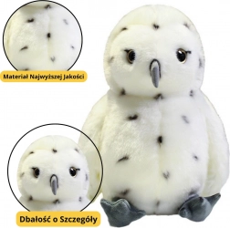 Bílá plyšová sova 23 cm