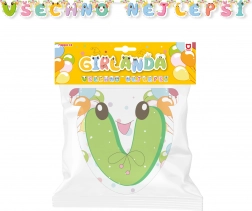 Papírová girlanda Všechno nejlepší – zelená