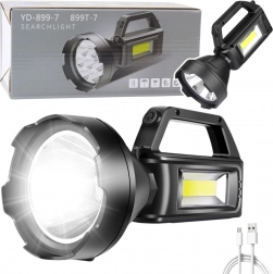 Pracovní LED svítilna s reflektorem COB, 4 režimy a powerbanka