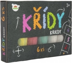 Barevné křídy na chodník v krabičce