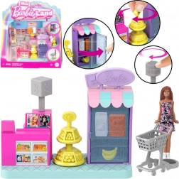 Mini supermarket barbie land s panenkou pokladní