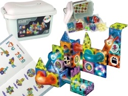 Svítící magnetická kuličková dráha 75 dílů