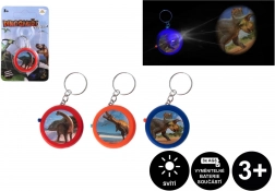 Přívěsek projektor dinosaurus se světlem 4 cm