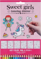 Vybarvovací nálepky pro holky