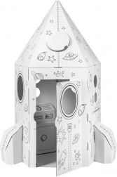 Kartónová dětská raketa pro vlastní stavbu