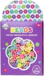 sada korálků kytičky s provázkem 1 m