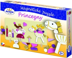 Detoa magnetické dřevěné puzzle princezny, 45 dílků