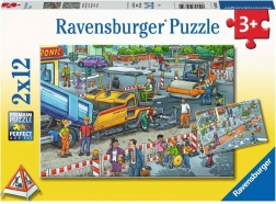 ravensburger puzzle stavební práce 2×12 dílků