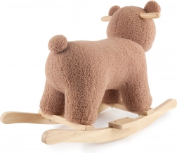 Bieco houpací medvěd Mika z buklé s dřevěnou základnou