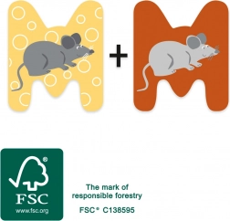 small foot dřevěné písmeno m s myškou