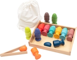 Dřevěná vkládačka vajíčka Montessori BABY MIX
