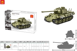 Stavebnice zelený tank 638 dílků