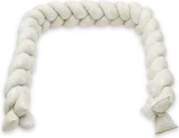 Ochranný pletený mantinel do postýlky vrkoč NEW BABY Lístie, 210 cm