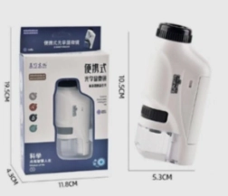 Přenosný vzdělávací mikroskop 60–120× s LED podsvícením