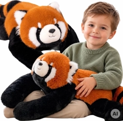 WOOPIE Zátěžová senzorická plyšová panda červená 1,5 kg