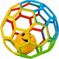 Gumový míč s chrastítkem pro miminka, barevný