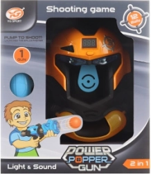 Pistole na pěnové míčky s elektronickou maskou – světlo a zvuk