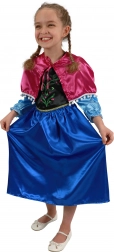 Dětský kostým princezna zimní království Anička Deluxe – Anna