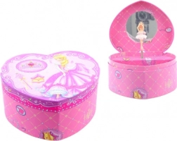 Hrací šperkovnice ve tvaru srdce – princezna