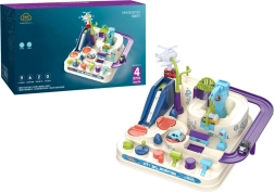 Interaktivní překážková dráha pro děti se čtyřmi autíčky