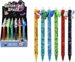 Gumovací kuličkové pero Vesmír 0,5 mm, modrý inkoust