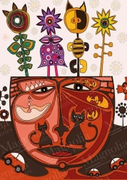 Puzzle surreálné kočky 1000 dílků MAGNOLIA