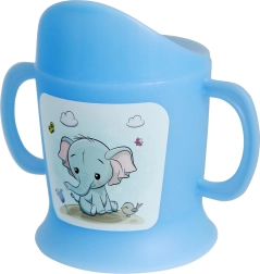 Kojenecký hrneček se savičkou 150 ml SLŮNĚ, plast, mix barev