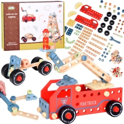 Dřevěná stavebnice kreativních hraček 129 dílů