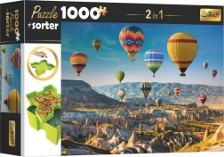 Puzzle a třídič TREFL 2v1 Balóny nad Kapadokií 1000 dílků