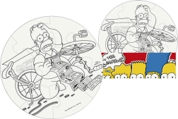 Vymaluj si puzzle Simpsonovi kruh 9 dílků