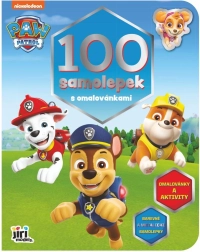 Samolepkový sešit s omalovánkami 100 samolepek TLAPKOVÁ PATROLA (PAW PATROL) 21,5 × 28 cm