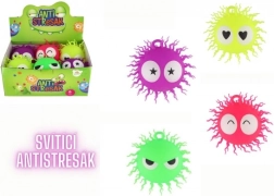 Antistresový chlupatý míček silikonový se světlem