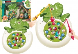 Hra lovení rybek s pruty a světly – dinosaurus