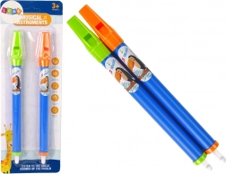 Dětské flétny se zvířátky – modrý set, 2 kusy